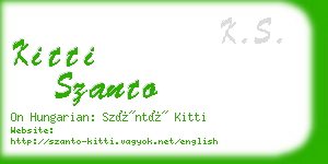 kitti szanto business card
